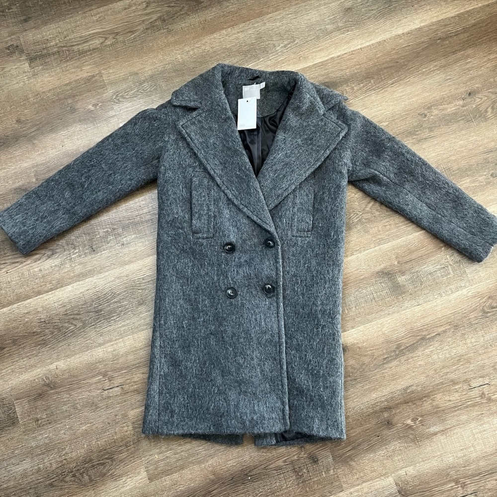 ASOS Gray Double-Breasted Coat
